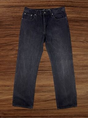 Old Navy Men’s Authentic Straight Charcoal Black Jeans. Sz. 33/34 (actual 33/33)